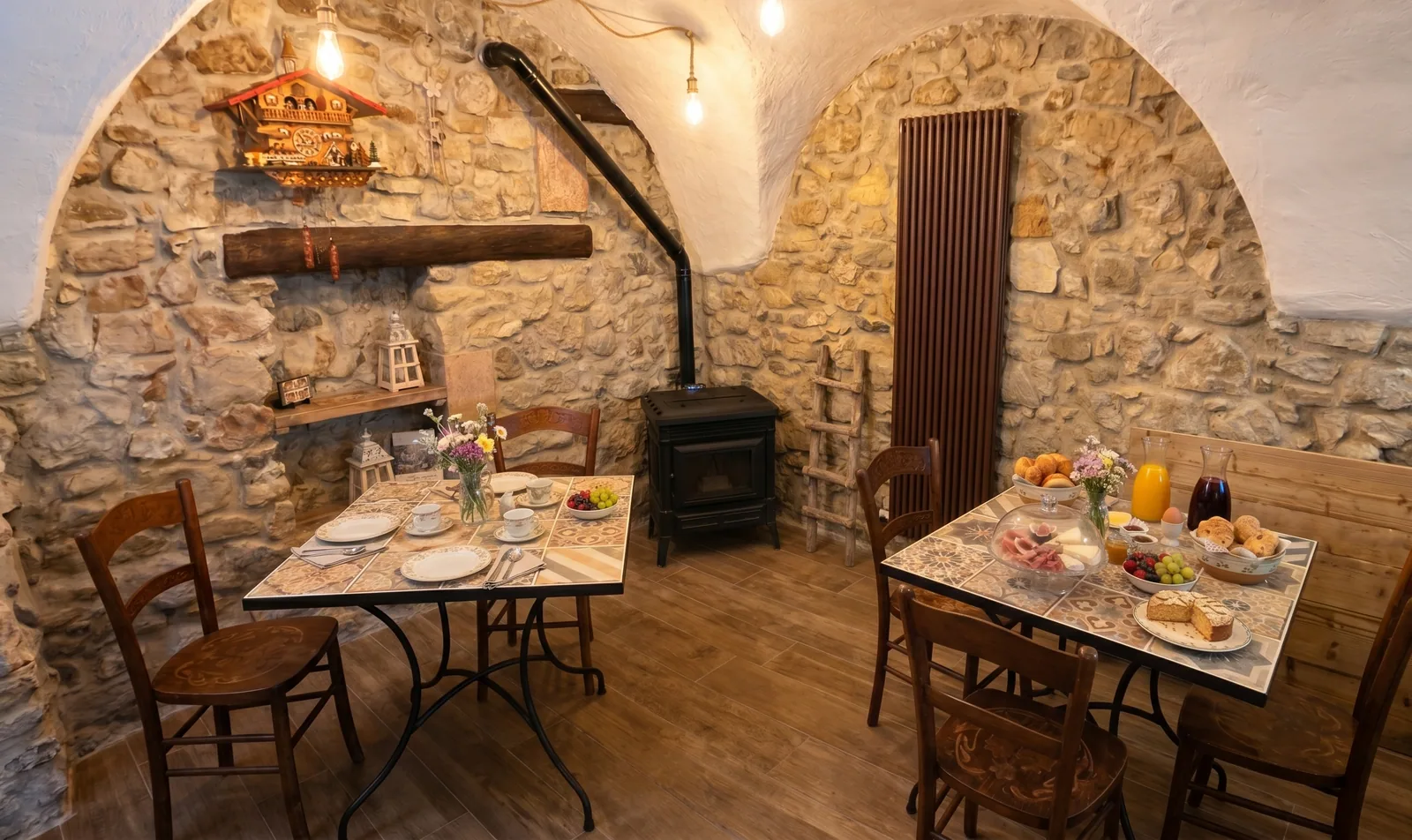 La vecchia stufa e gli angoli della stube